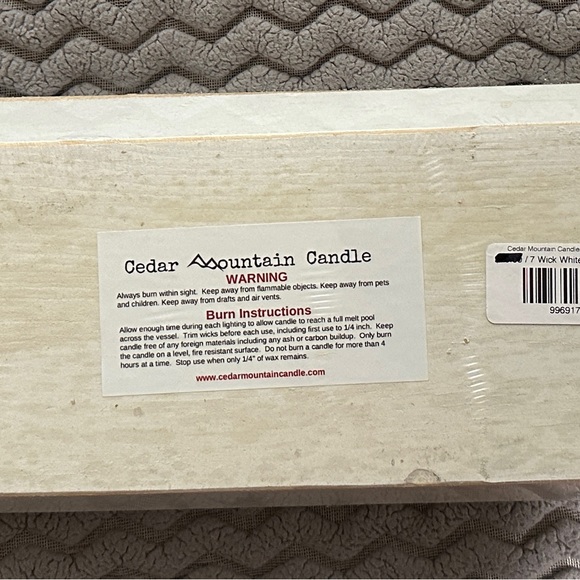 Cedar Mountain Candle Beach Linen 7 Wick White Dough Bowl Soy Candle - Picture 9 of 15